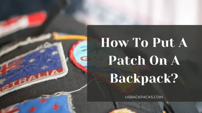 How to sew a patch on backpack
